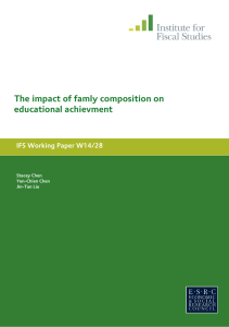The impact of famly composition on educational achievment  IFS Working Paper W14/28