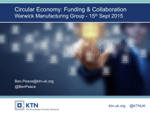 Thank you Circular Economy: Funding &amp; Collaboration Warwick Manufacturing Group - 15