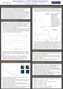 . Spectropolarimetry: A Tool For Exoplanet Characterisation Will McLean , Stefano Bagnulo