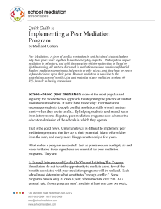 Implementing a Peer Mediation Program Quick Guide to