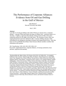 The Performance of Corporate Alliances: Evidence from Oil and Gas Drilling