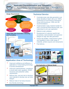 • Materials Characterisation and Simulation Technical Service