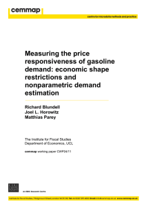 Measuring the price responsiveness of gasoline demand: economic shape restrictions and