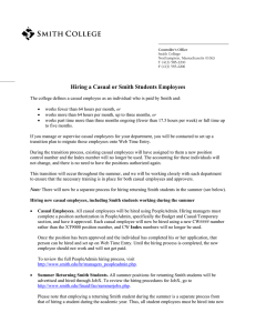 Hiring a Casual or Smith Students Employees