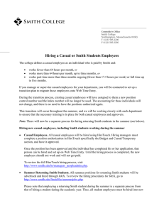 Hiring a Casual or Smith Students Employees