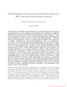 Predicting infected but undetected infections during the 2007 Foot-and-Mouth Disease outbreak