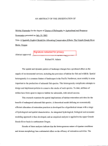 AN ABSTRACT OF THE DISSERTATiON OF