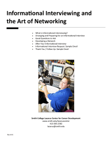 Informational Interviewing and the Art of Networking