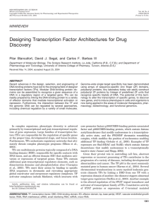 Designing Transcription Factor Architectures for Drug Discovery MINIREVIEW