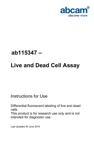 ab115347 – Live and Dead Cell Assay Instructions for Use