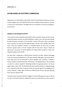 11 BRIEFING ESTABLISHING AN ELECTORAL COMMISSION