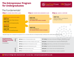 The Entrepreneur Program for Undergraduates The Fundamentals *