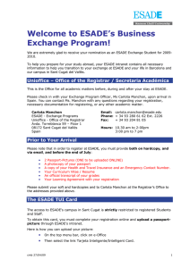 Welcome to ESADE’s Business Exchange Program!