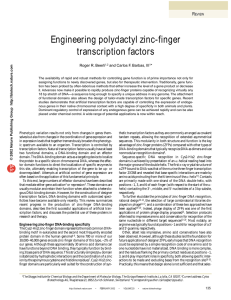 Engineering polydactyl zinc-finger transcription factors R Roger R. Beerli