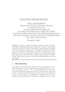 GALACTIC PHASE SPACES