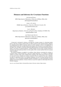 Distances and Inference for Covariance Functions