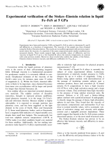 Experimental veri® cation of the Stokes± Einstein relation in liquid