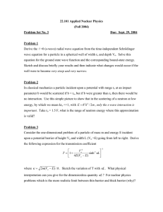 22.101 Applied Nuclear Physics (Fall 2004) Problem Set No. 3