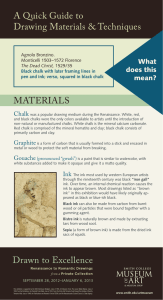 A Quick Guide to Drawing Materials &amp; Techniques MATERIALS What