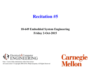 Recitation #5 18-649 Embedded System Engineering Friday 2-Oct-2015