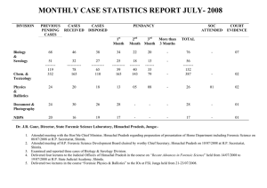 MONTHLY CASE STATISTICS REPORT JULY- 2008