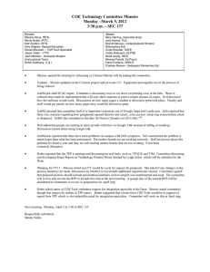 COE Technology Committee Minutes Monday –March 5, 2012