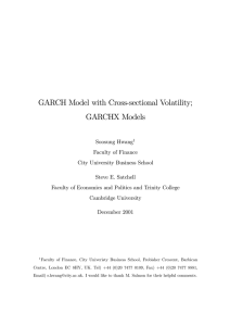 GARCH Model with Cross-sectional Volatility; GARCHX Models