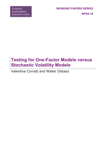 Testing for One-Factor Models versus Stochastic Volatility Models