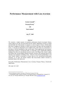 Performance Measurement with Loss Aversion