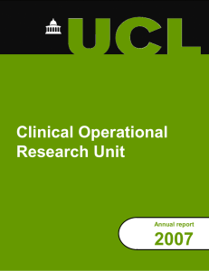 2007 Clinical Operational Research Unit