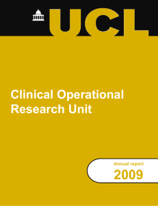 2009 Clinical Operational Research Unit