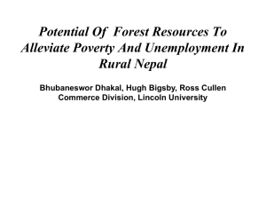 Potential Of  Forest Resources To Alleviate Poverty And Unemployment In