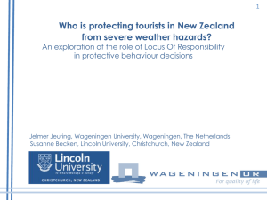 Who is protecting tourists in New Zealand from severe weather hazards?