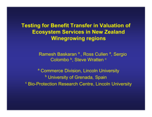 Testing for Benefit Transfer in Valuation of Winegrowing regions