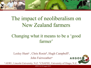 The impact of neoliberalism on New Zealand farmers farmer’