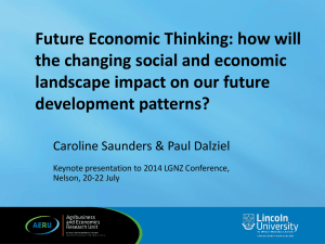 Future Economic Thinking: how will the changing social and economic development patterns?