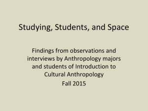 Studying, Students, and Space