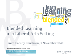 Blended Learning in a Liberal Arts Setting