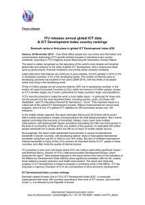 ITU releases annual global ICT data Press release