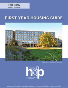 h p FIRST YEAR HOUSING GUIDE &amp; Fall 2016