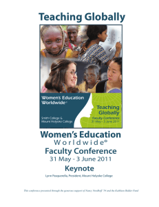 Teaching Globally Women’s Education Faculty Conference Keynote