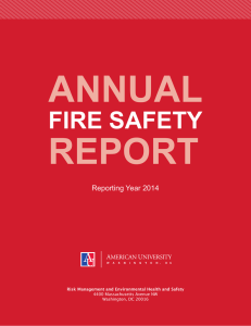 ANNUAL REPORT FIRE SAFETY Reporting Year 2014