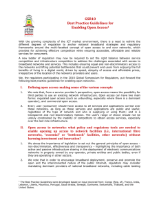 GSR10 Best Practice Guidelines for Enabling Open Access