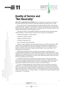 11 Quality of Service and “Net Neutrality” WCIT