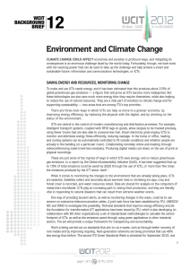 12 Environment and Climate Change WCIT BACKGROUND