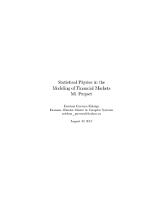 Statistical Physics in the Modeling of Financial Markets M1 Project