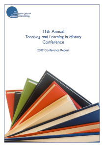 11th Annual Conference Teaching and Learning in History
