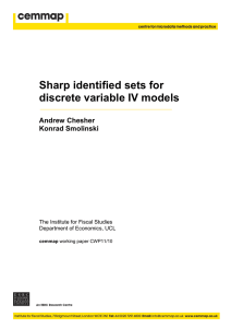 Sharp identified sets for discrete variable IV models  Andrew Chesher