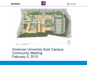 American University East Campus Community Meeting February 5, 2015 1