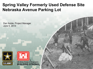 Spring Valley Formerly Used Defense Site Nebraska Avenue Parking Lot  BUILDING STRONG